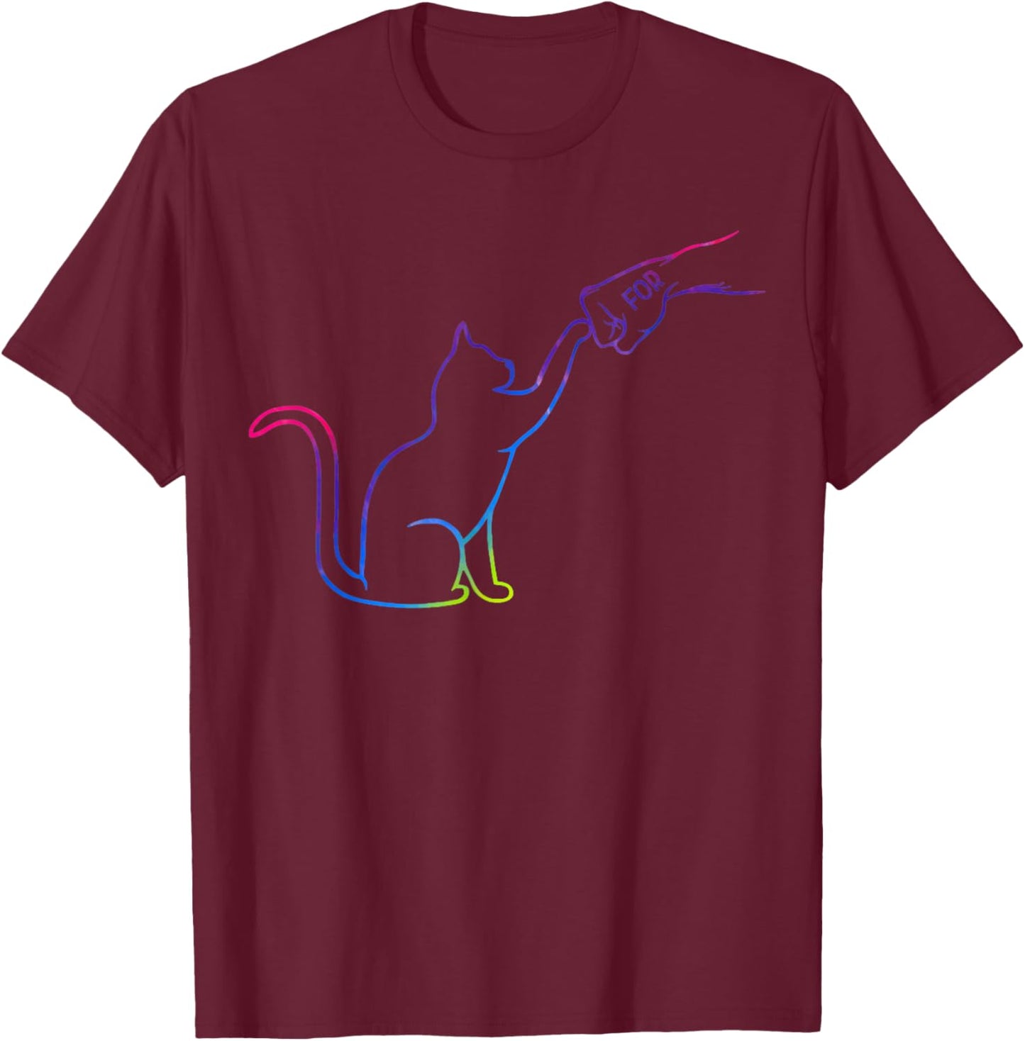 Cute Pet I Love My Cat Best Friend Fist Bump Cat Lovers Men Women Kids T-Shirt - T-Shirt | Maroon