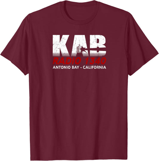 Dereliction of duty -Adults KAB Radio 1340 Antonio Bay - Pre-distressed - The Fog T-Shirt - T-Shirt | Maroon
