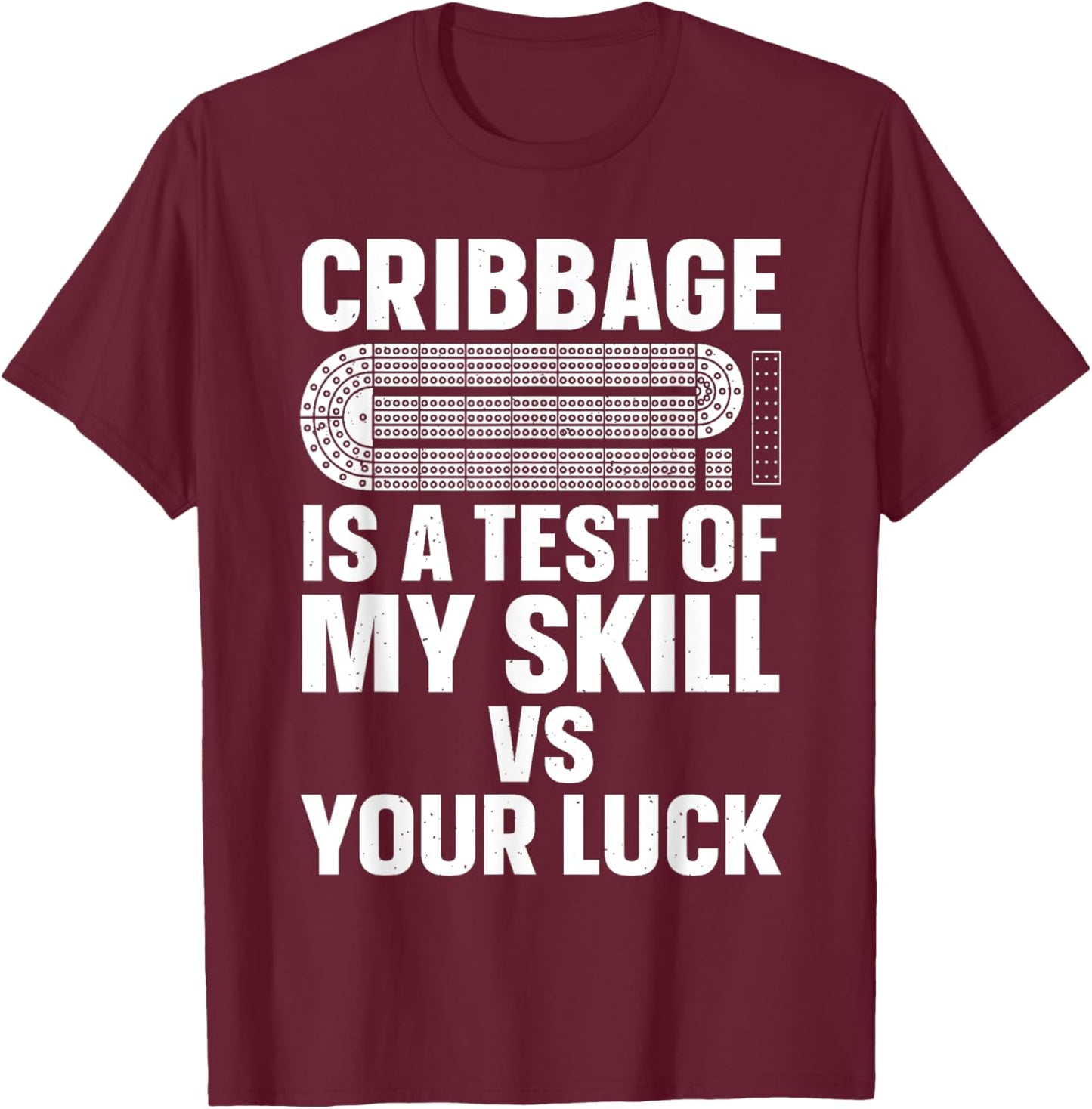 Cribbage Art Women Kid Cribbage Board Cribbage Lover T-Shirt - T-Shirt | Maroon