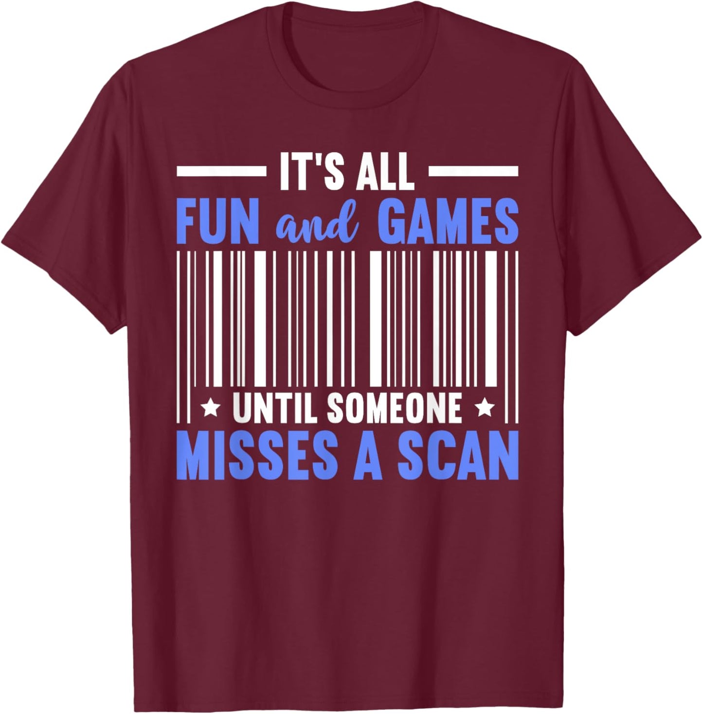 Misses A Scan Postal Worker Mailman Funny Mail Carrier T-Shirt - T-Shirt | Maroon
