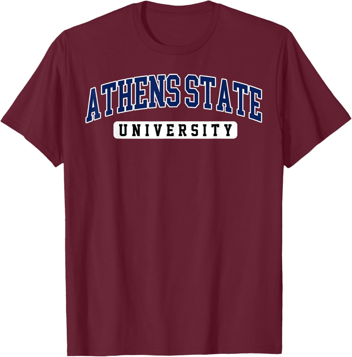 Athens State University Arch Vintage Sports Design Men Women T-Shirt - T-Shirt | Maroon