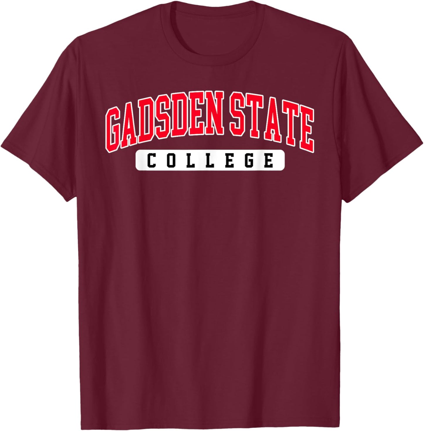 Gadsden State Community College Arch Vintage Sports Design T-Shirt - T-Shirt | Maroon