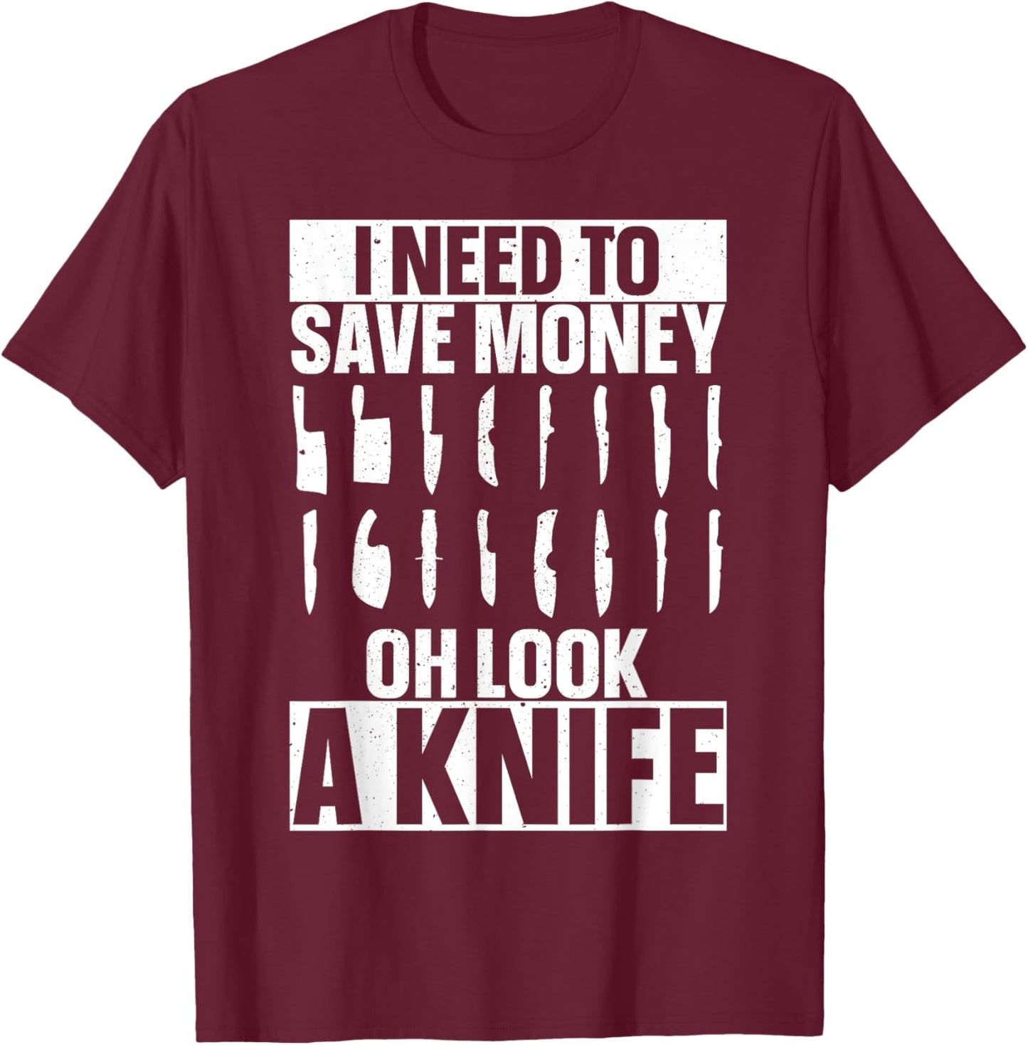 Funny Knife Collector Art Women Pocket Knife Lover T-Shirt - T-Shirt | Maroon