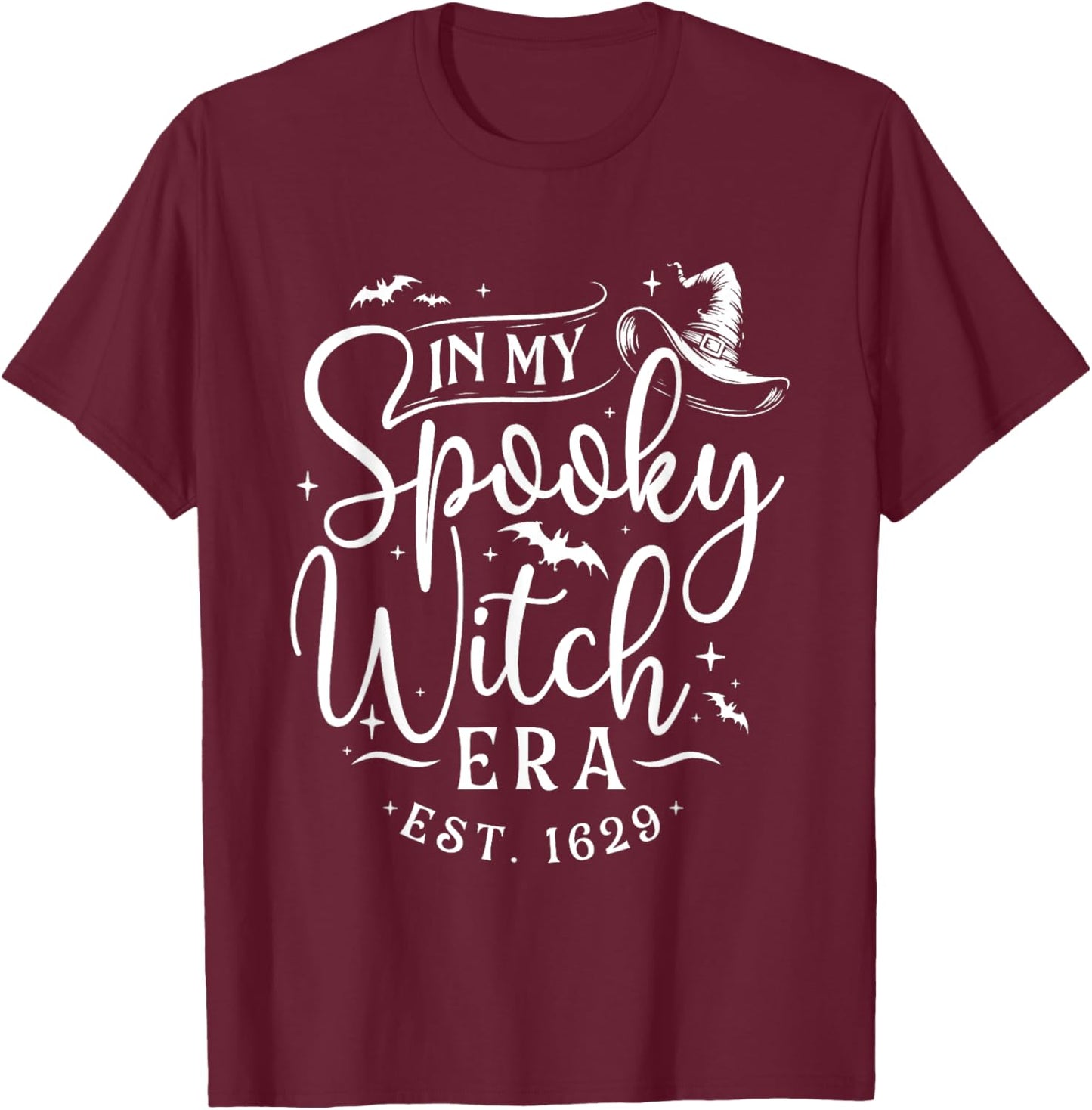 In My Spooky Witch Era - Spooky Halloween Ghoul T-Shirt - T-Shirt | Maroon