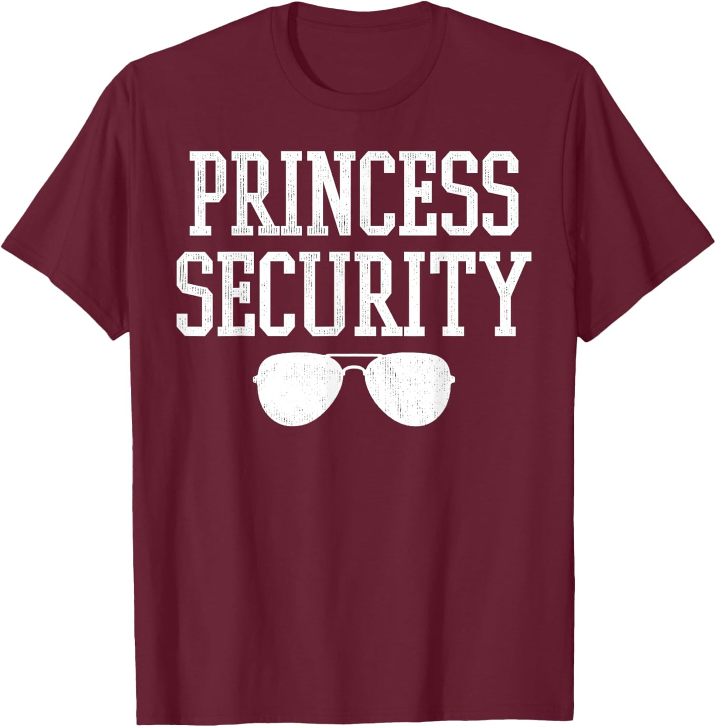 Halloween Dad Mom Daughter Adult Costume Princess Security T-Shirt - T-Shirt | Maroon