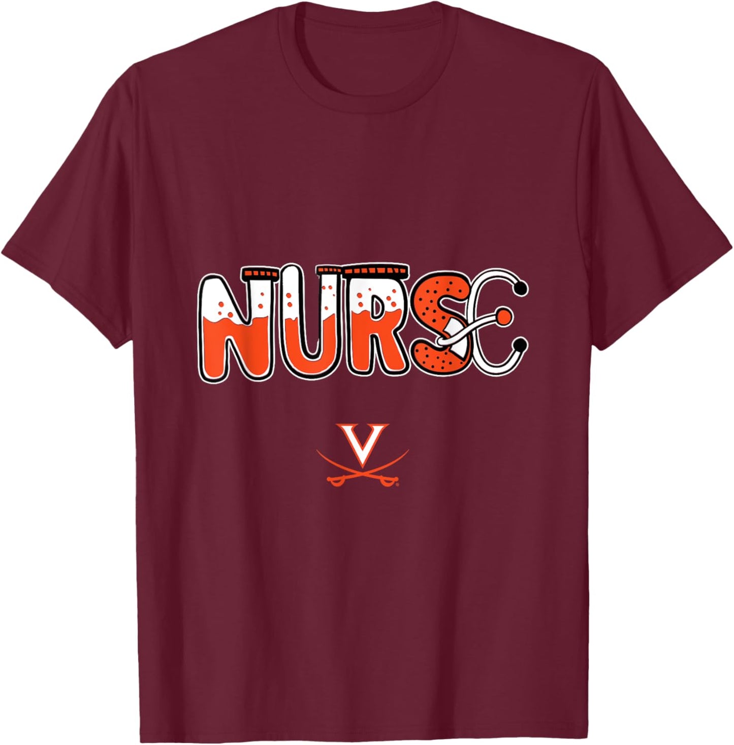 Virginia Cavaliers Nurse Things Team T-Shirt - T-Shirt | Maroon