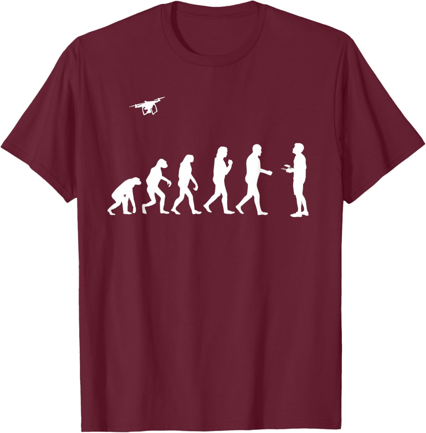Drone Pilot Art Women Drone Enthusiast Drone Lover T-Shirt - T-Shirt | Maroon