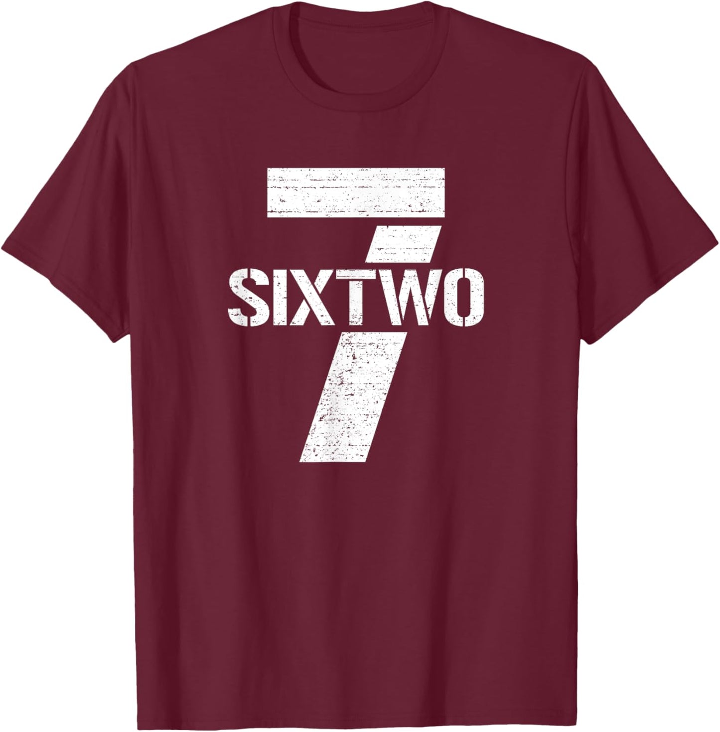 Seven Six Two Gun Caliber 7.62 mm Bullet Gun 7.62 T-Shirt - T-Shirt | Maroon