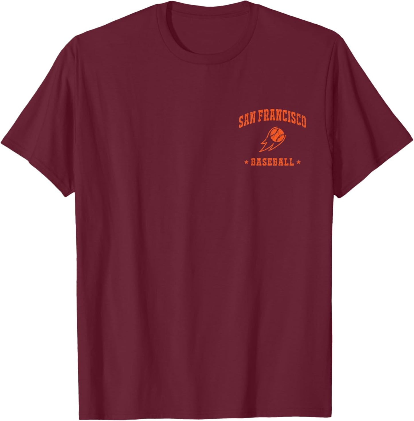 San Francisco Baseball Vintage Gameday Retro Baseball Lover T-Shirt - T-Shirt | Maroon