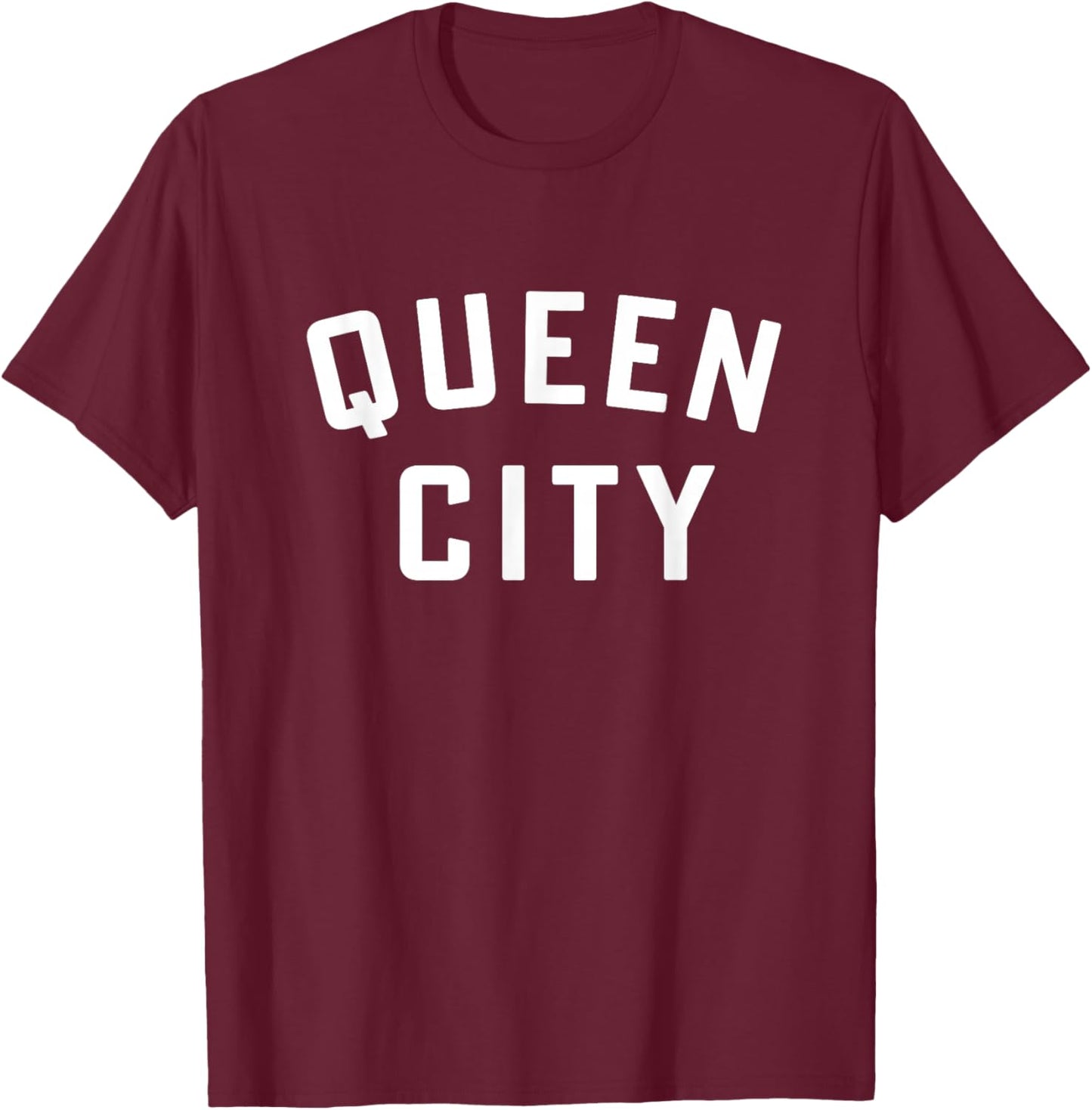 704Apparel Queen City Charlotte NC 704 - -Adults/Kids - Black - Short Sleeve T-Shirt - T-Shirt | Maroon