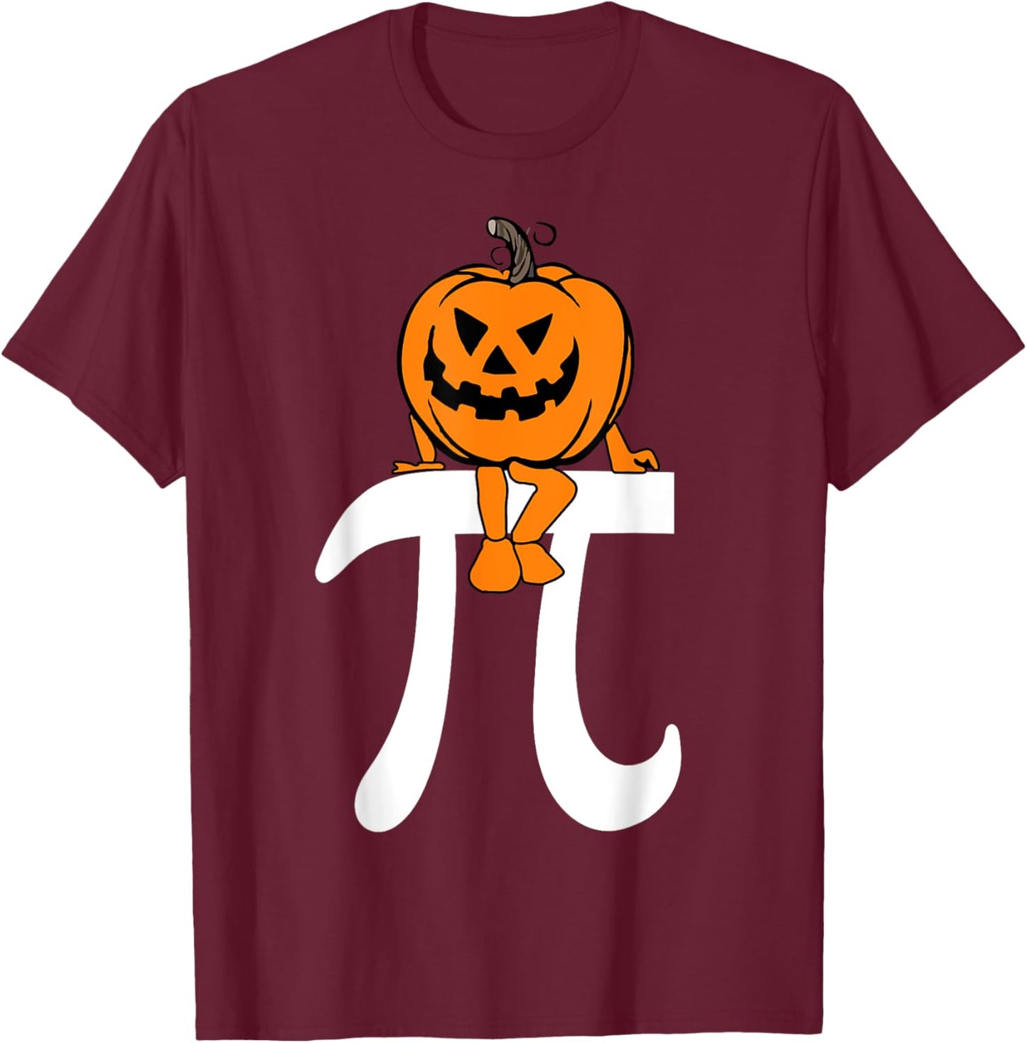 Pumpkin Pie Math Funny Halloween Thanksgiving Pi Day Kids T-Shirt - T-Shirt | Maroon