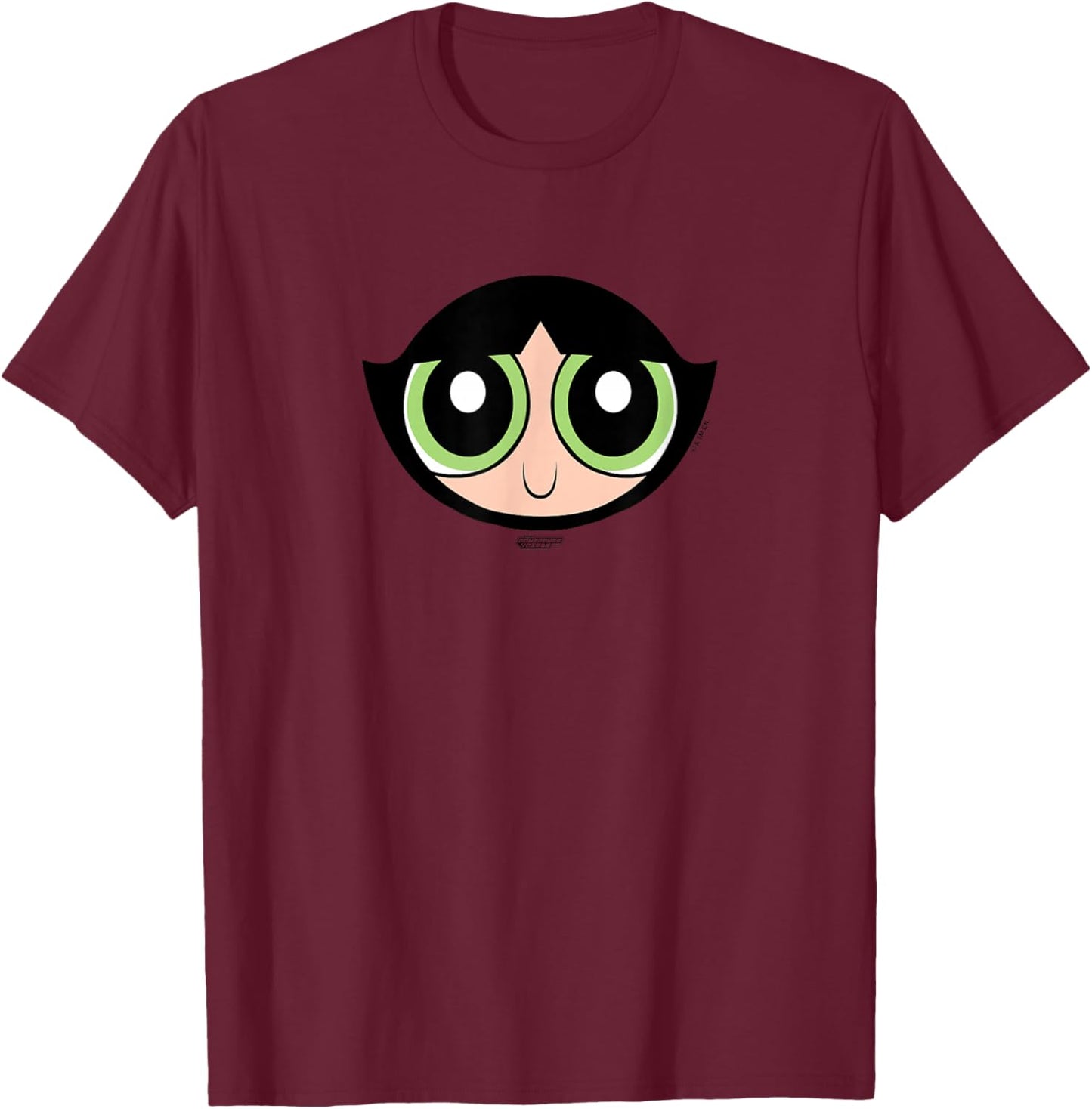 The Powerpuff Girls Buttercup Face T-Shirt - T-Shirt | Maroon