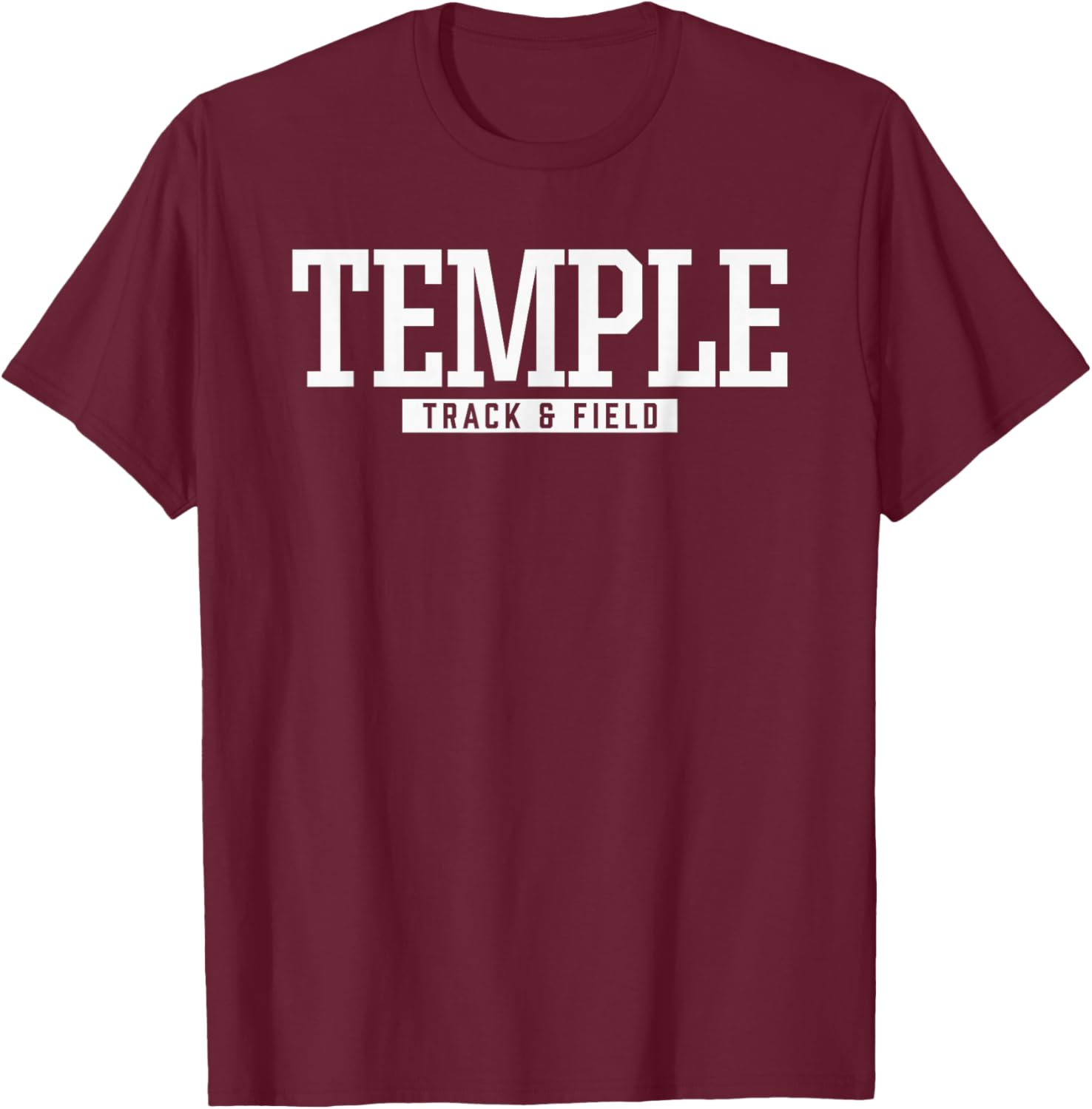 Temple High School Track & Field T-Shirt - T-Shirt | Maroon