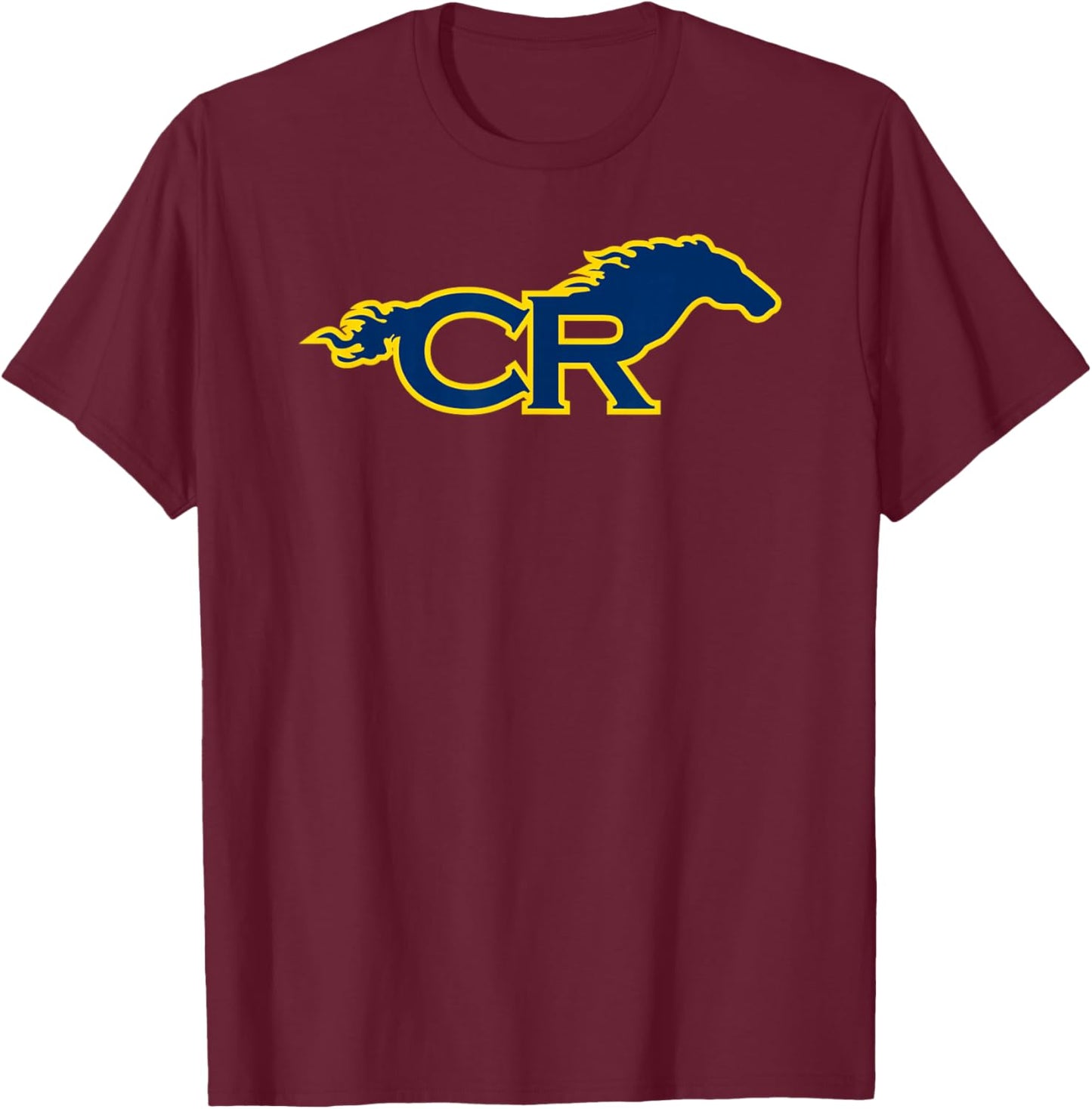 Cypress Ranch Mustangs T-Shirt - T-Shirt | Maroon