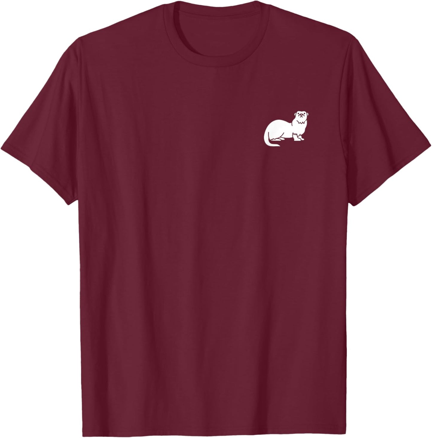 Minimalist Otter Badge Animal Lover Otter Man Woman Kids T-Shirt - T-Shirt | Maroon
