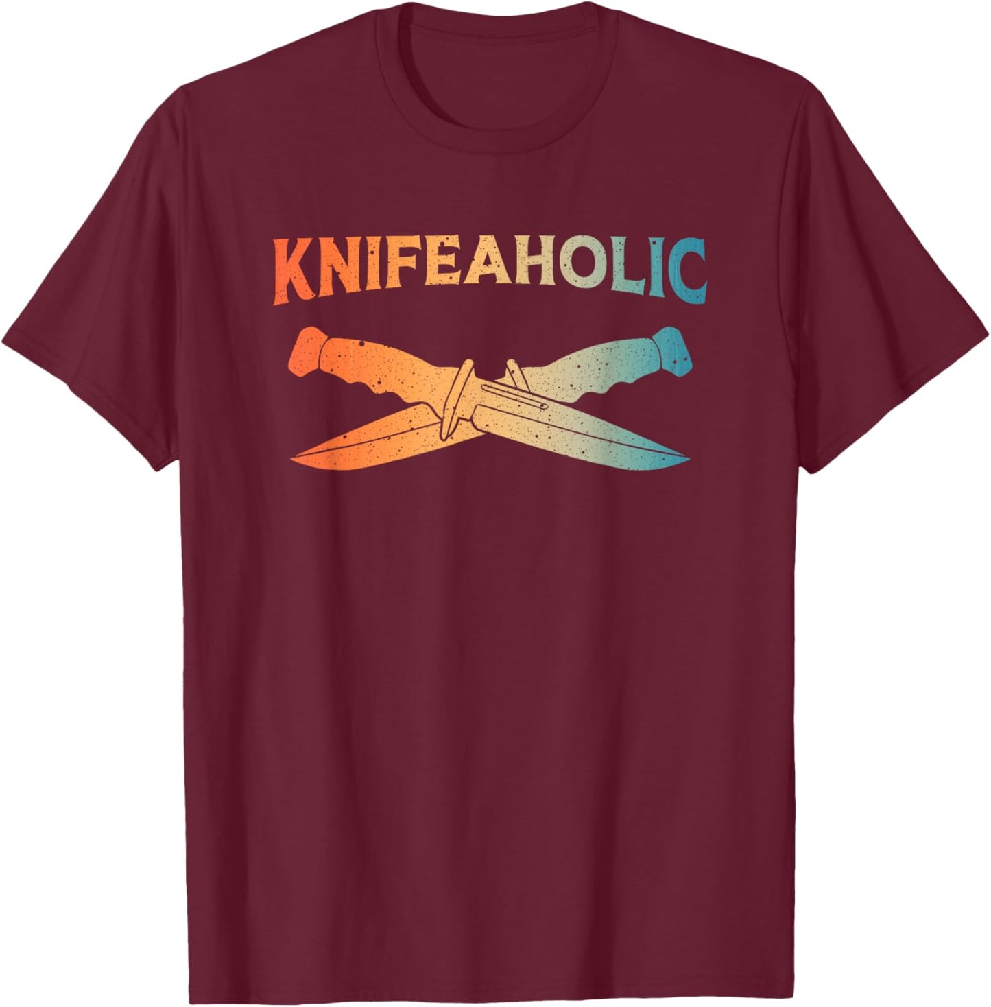 Best Knife Art Women Collectible Knives Pocket Knife T-Shirt - T-Shirt | Maroon