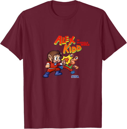 Alex Kidd fight SEGA Master System video game T-Shirt - T-Shirt | Maroon