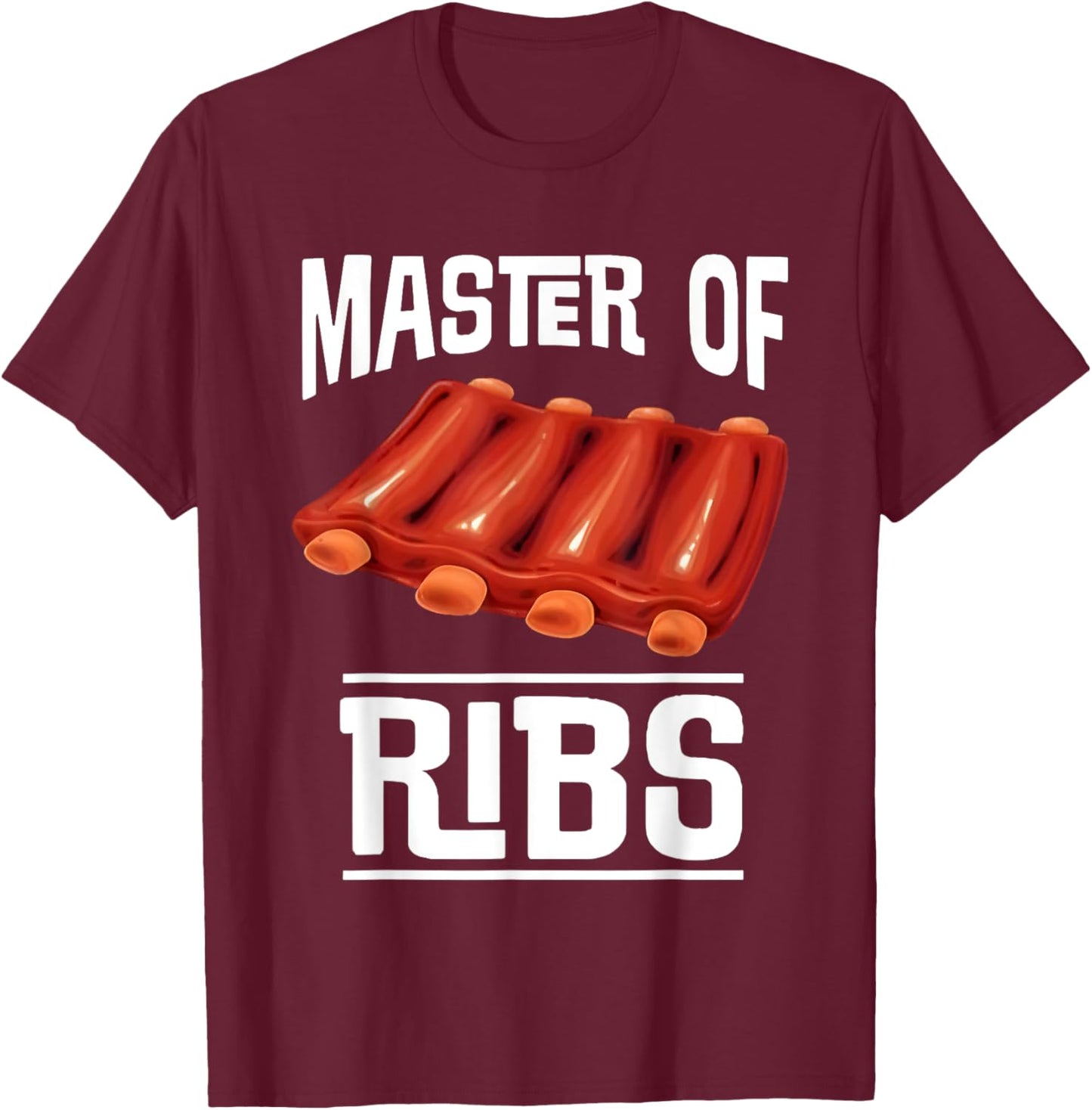 Barbecue Master Of Ribs T-Shirt - T-Shirt | Maroon