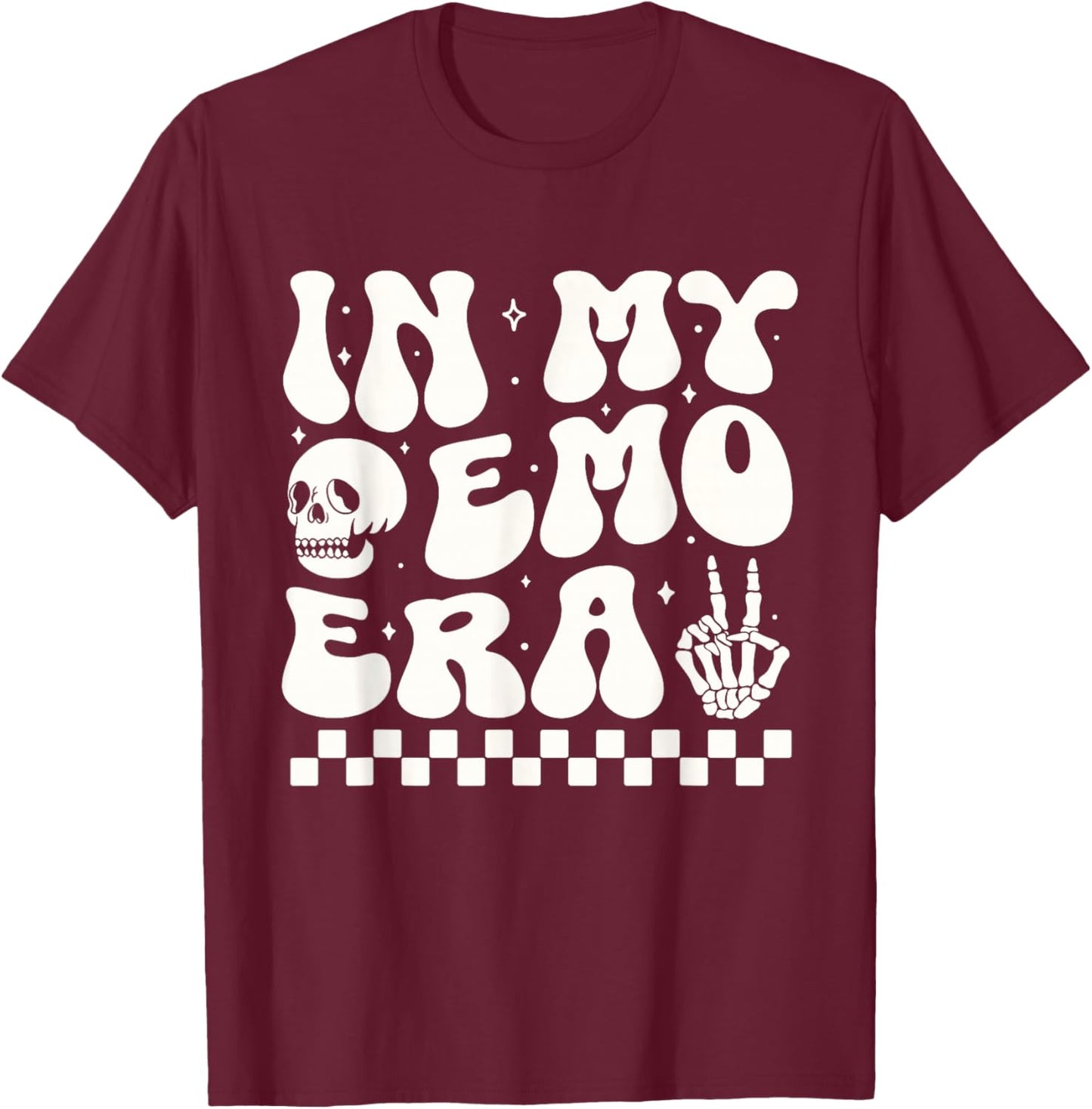 In My Emo Era Funny 90s Kids 90s Babies Millennials gifts T-Shirt - T-Shirt | Maroon