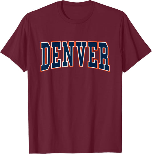 DENVER - Throwback Design - Classic T-Shirt - T-Shirt | Maroon