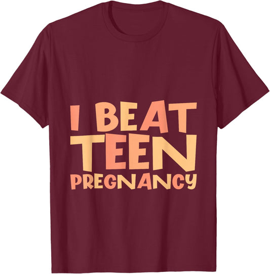I Beat Teen Pregnancy Survivor Youth T-Shirt - T-Shirt | Maroon