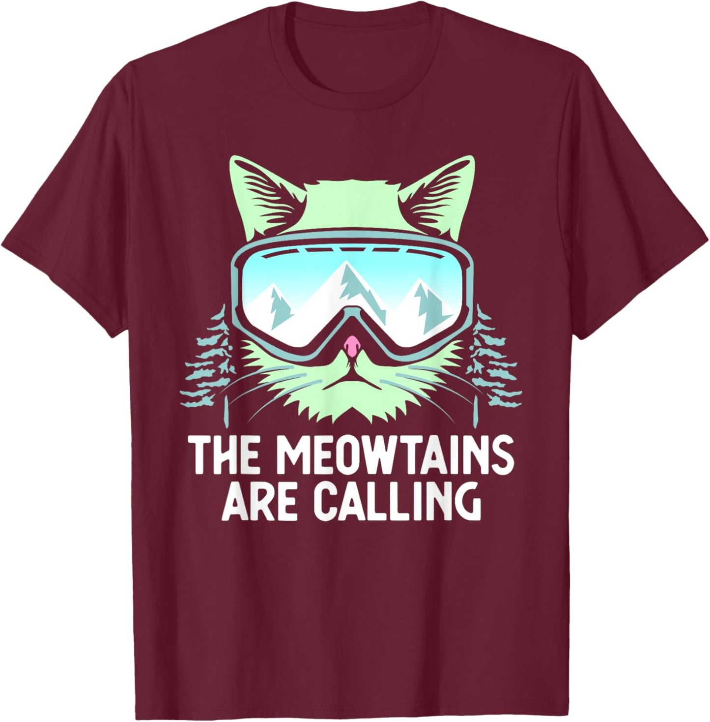 Snowboarding Skiing Art Women Kid Winter Sport Skier T-Shirt - T-Shirt | Maroon