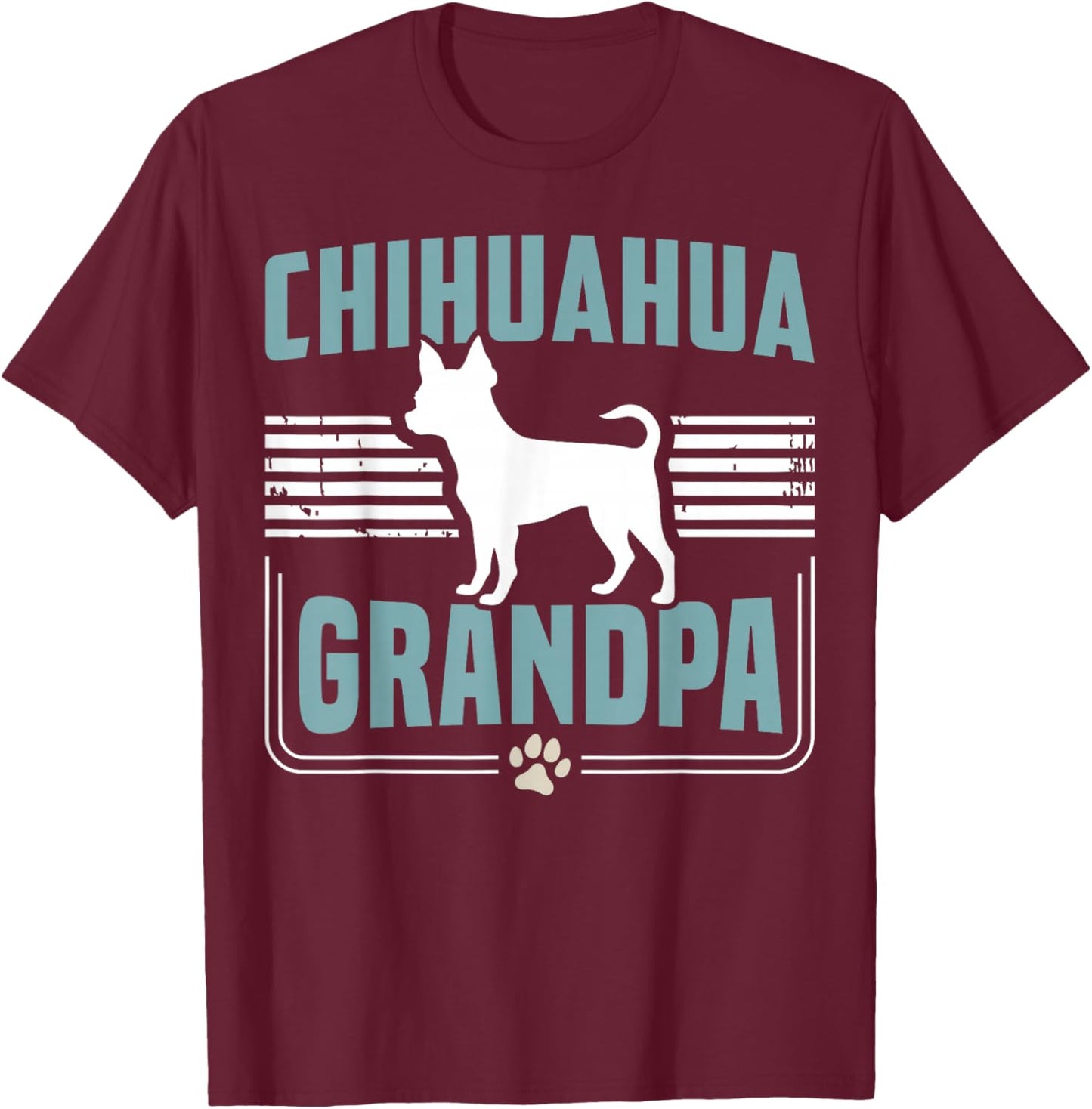 Chihuahua Grandpa Chihuahua Dog T-Shirt - T-Shirt | Maroon