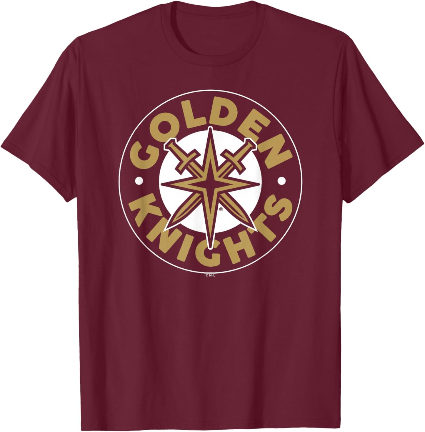 Vegas Golden Knights Symbol Black Officially Licensed T-Shirt - T-Shirt | Maroon