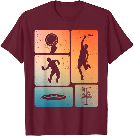 Funny Disc Golf Player Cool Flying Disk Sports Enthusiast T-Shirt - T-Shirt | Maroon