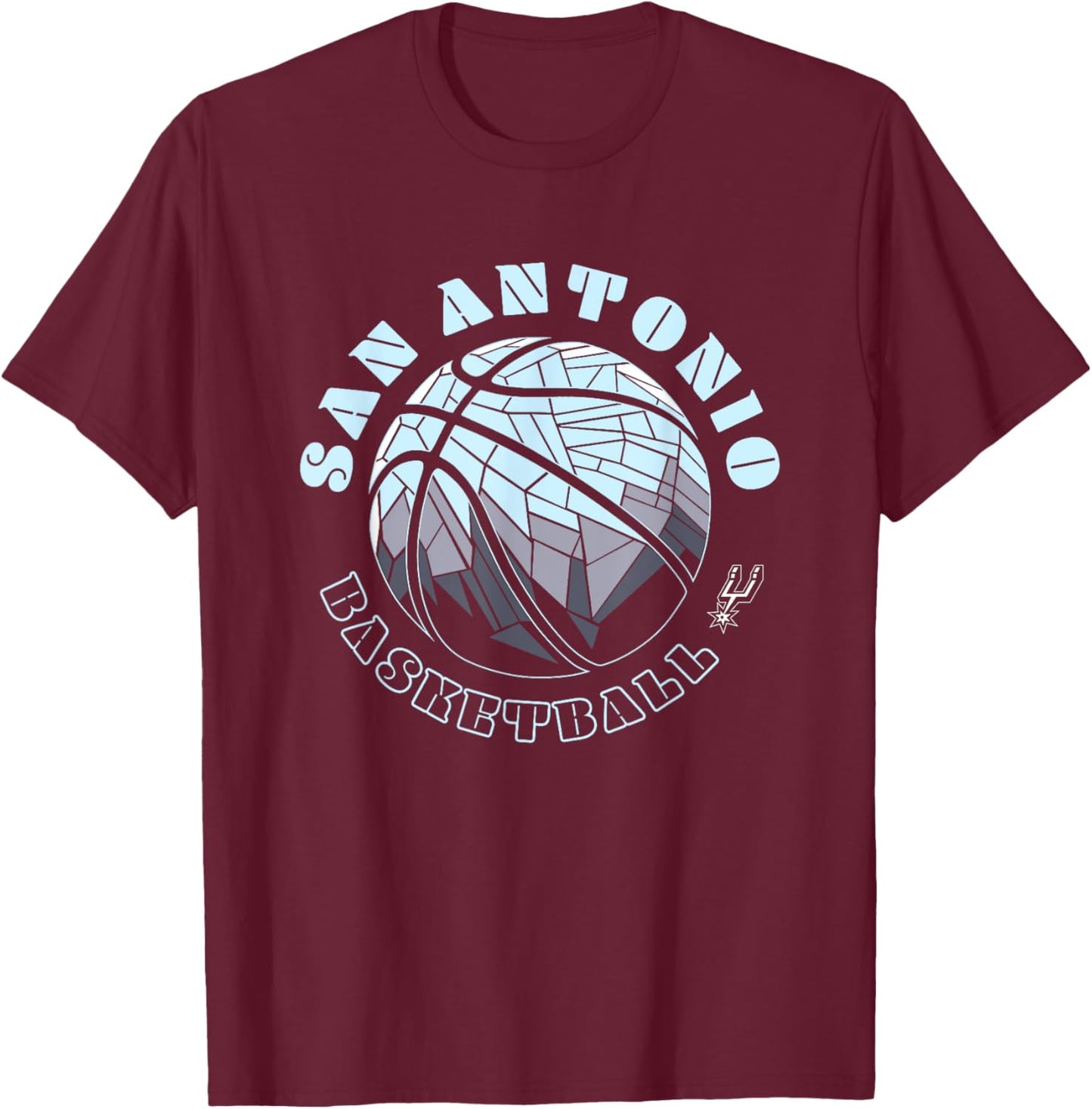 NBA San Antonio Spurs Neon Prism Basketball T-Shirt - T-Shirt | Maroon