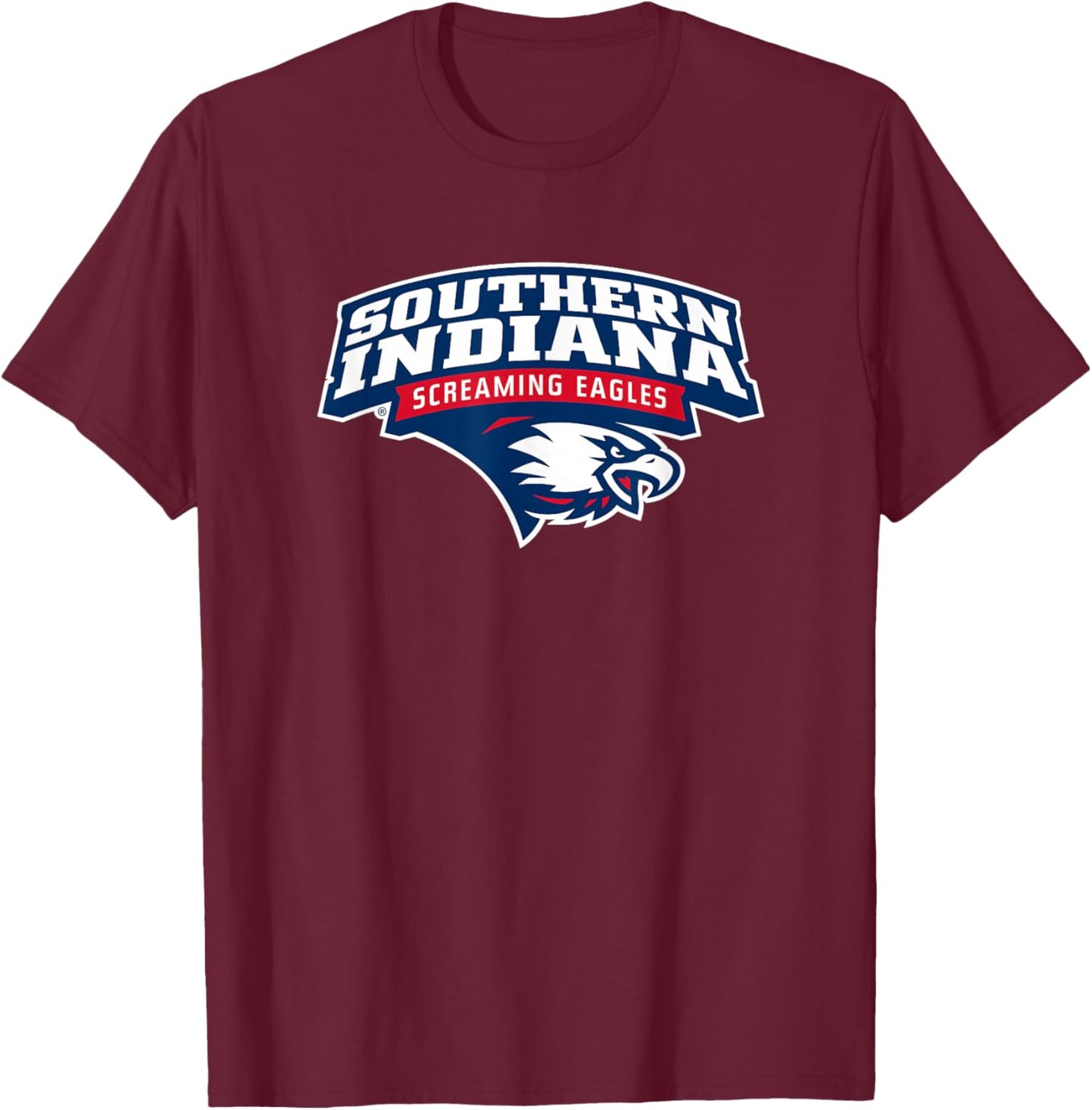 University of Southern Indiana USI Eagles Stacked T-Shirt - T-Shirt | Maroon