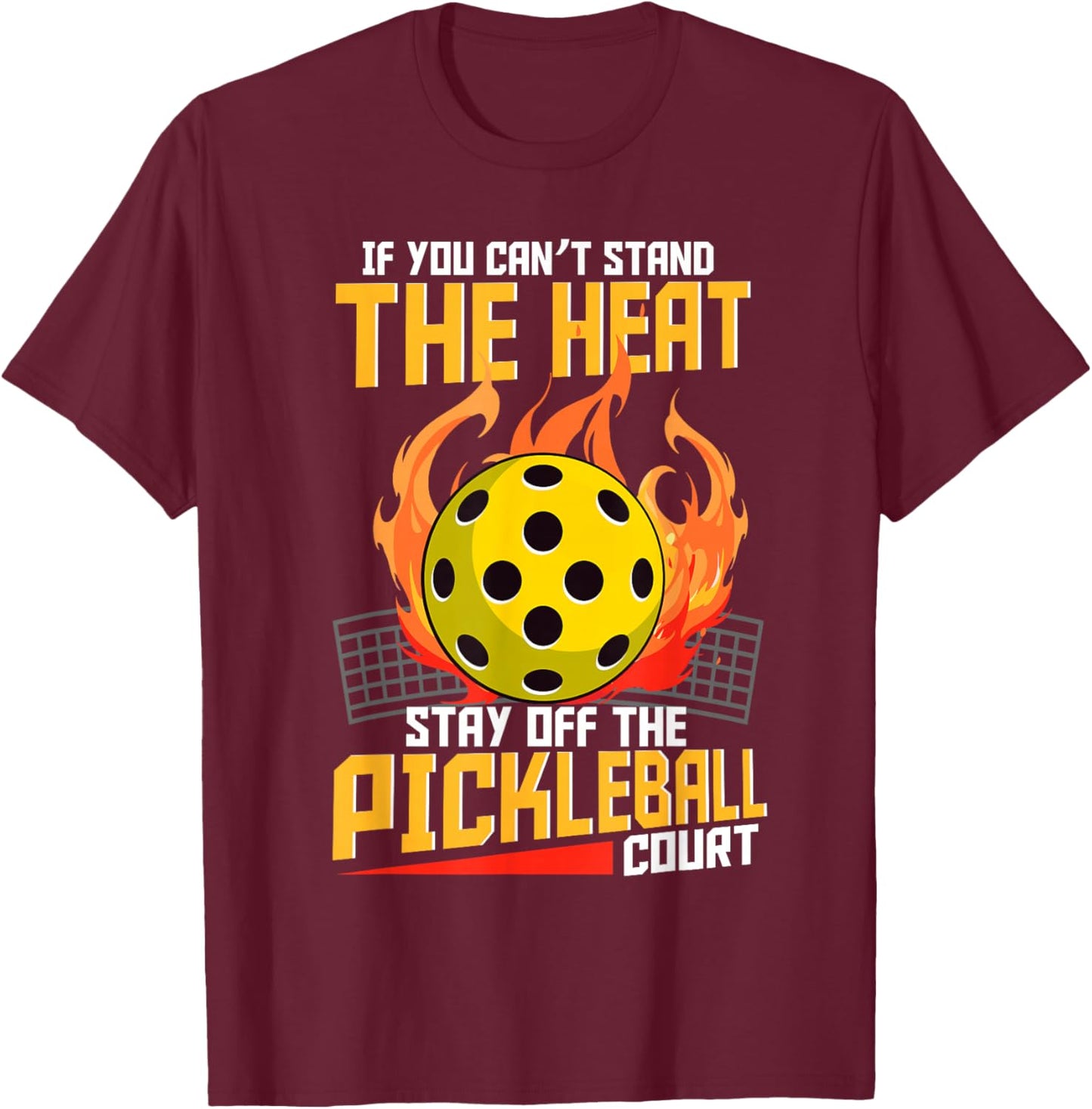 Funny pickleball sayings design Retro Paddle Court T-Shirt - T-Shirt | Maroon