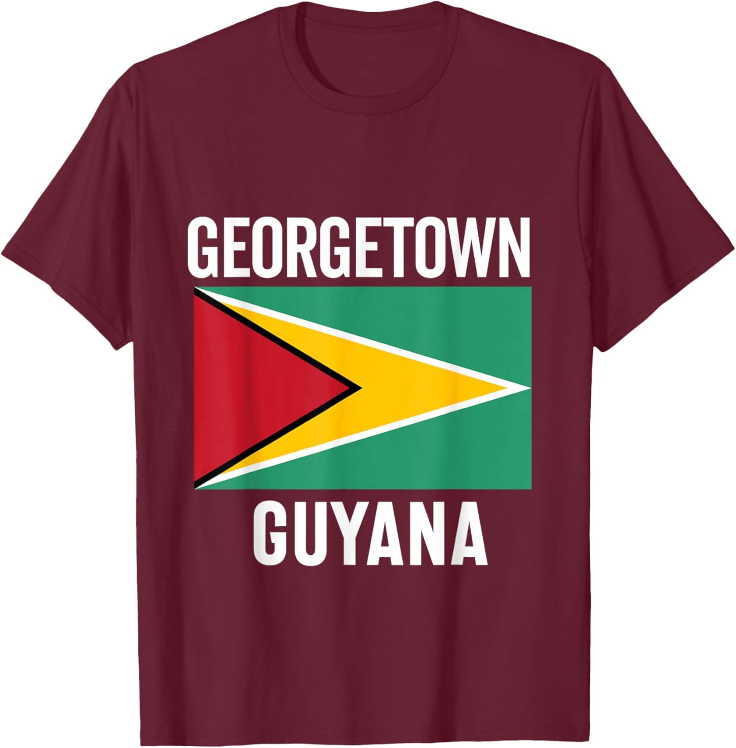 Guyana Souvenir Travel Vacation Men Women Guyanese Pride T-Shirt - T-Shirt | Maroon