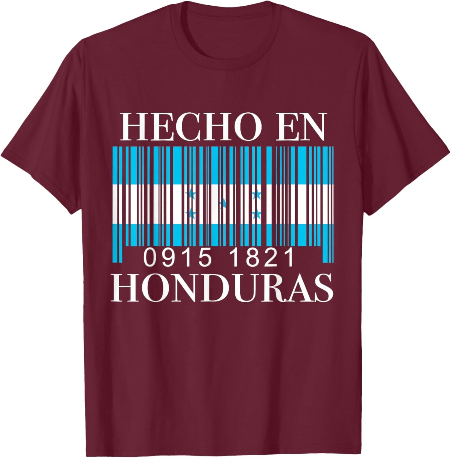 Honduran Flag Bandera Honduras Catracho Hombre Mujer Pride T-Shirt - T-Shirt | Maroon