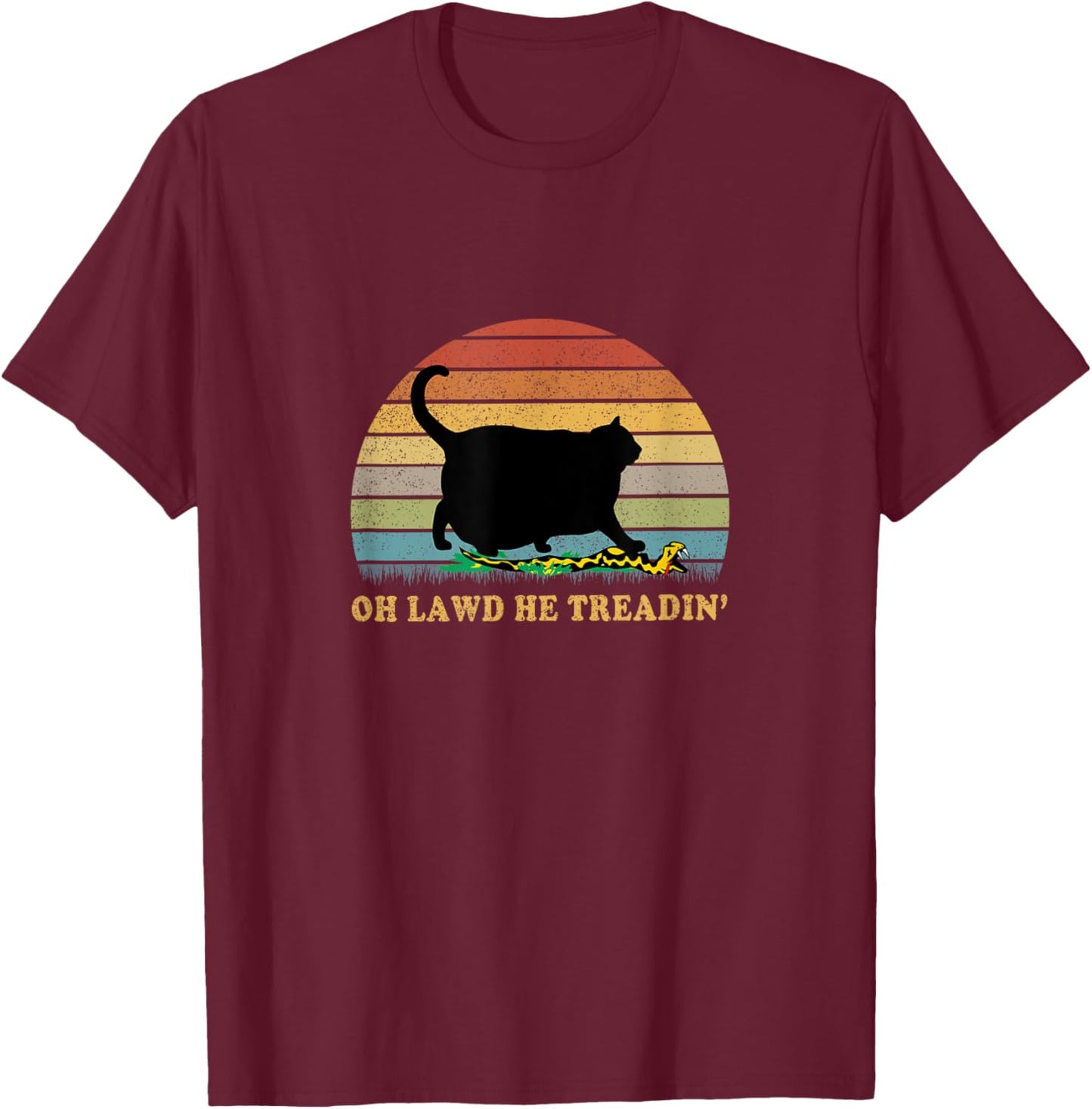 Oh Lawd He Treading T-Shirt - T-Shirt | Maroon