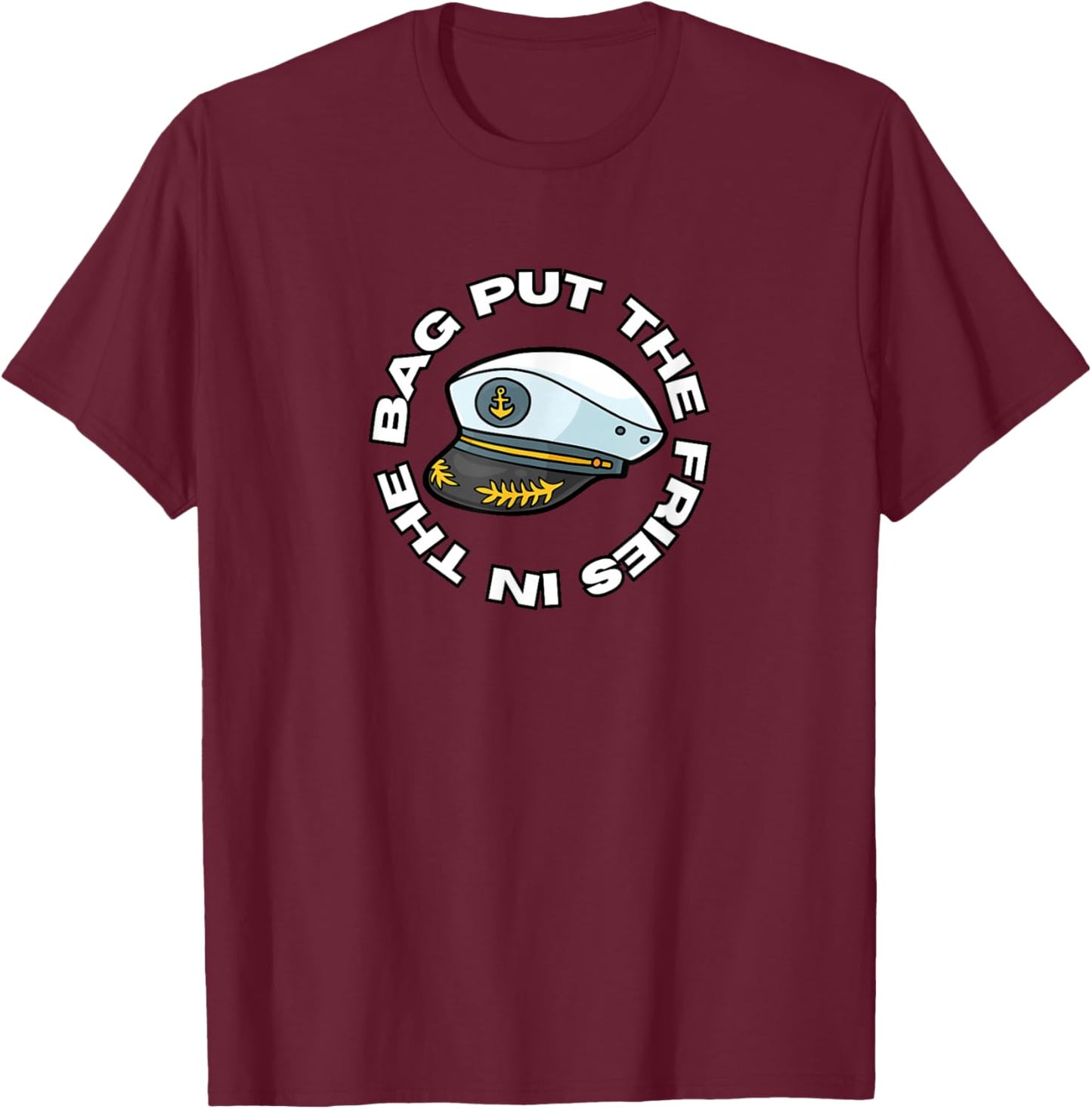 PUT THE FRIES IN THE BAG - WOTS Josh Block T-Shirt - T-Shirt | Maroon