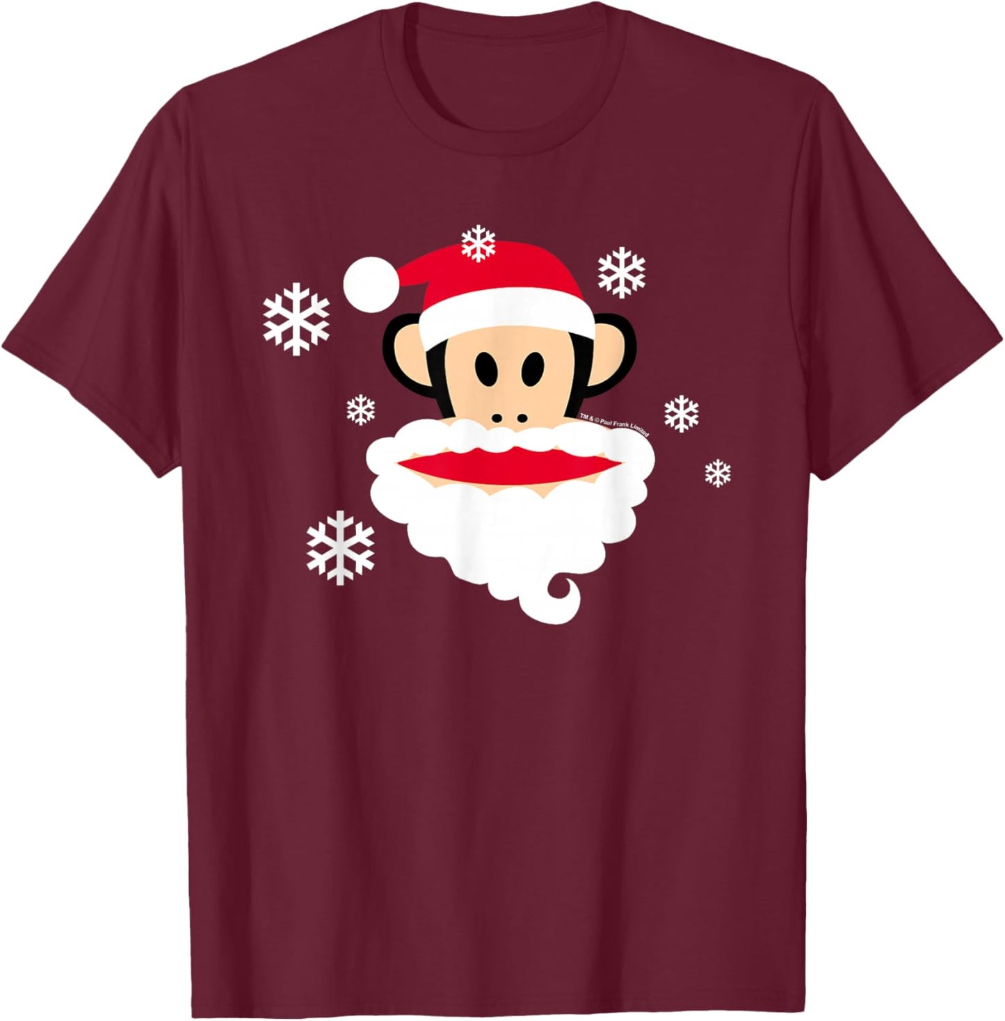 Paul Frank Santa Claus Julius Monkey Christmas T-Shirt - T-Shirt | Maroon