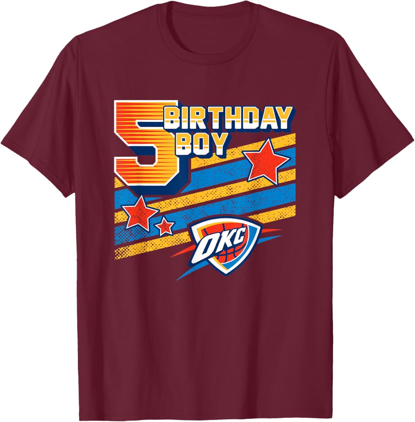 NBA Oklahoma City Thunder 5th Birthday Boy T-Shirt - T-Shirt | Maroon