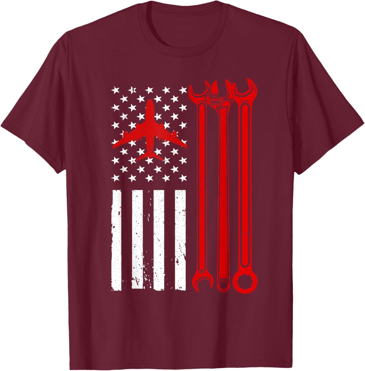 Aircraft Mechanic design Women Aviation Maintenance T-Shirt - T-Shirt | Maroon