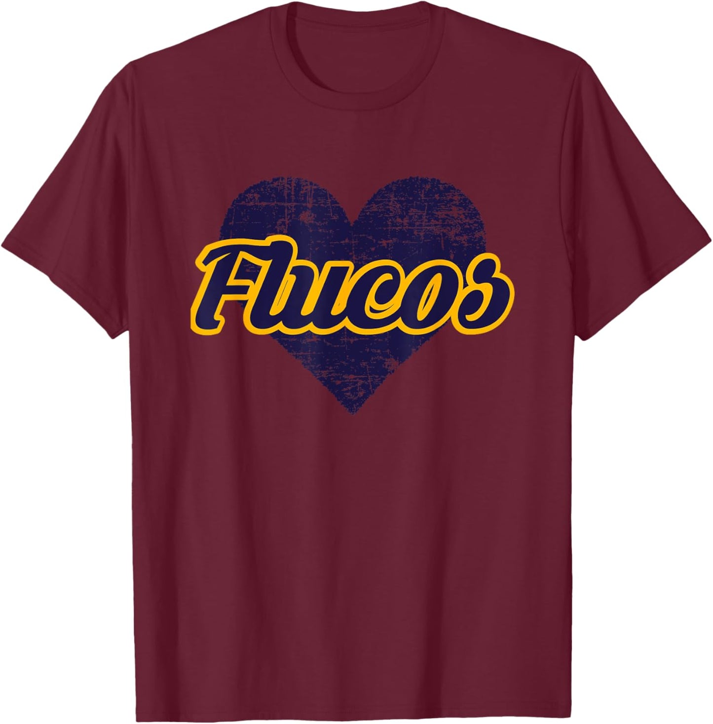 Fluvanna County Flucos Over Heart T-Shirt - T-Shirt | Maroon