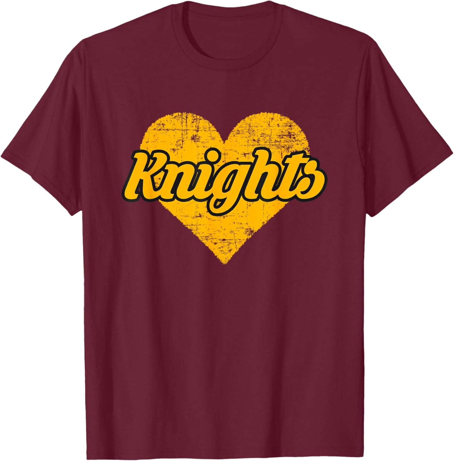Kenwood Knights Over Heart T-Shirt - T-Shirt | Maroon
