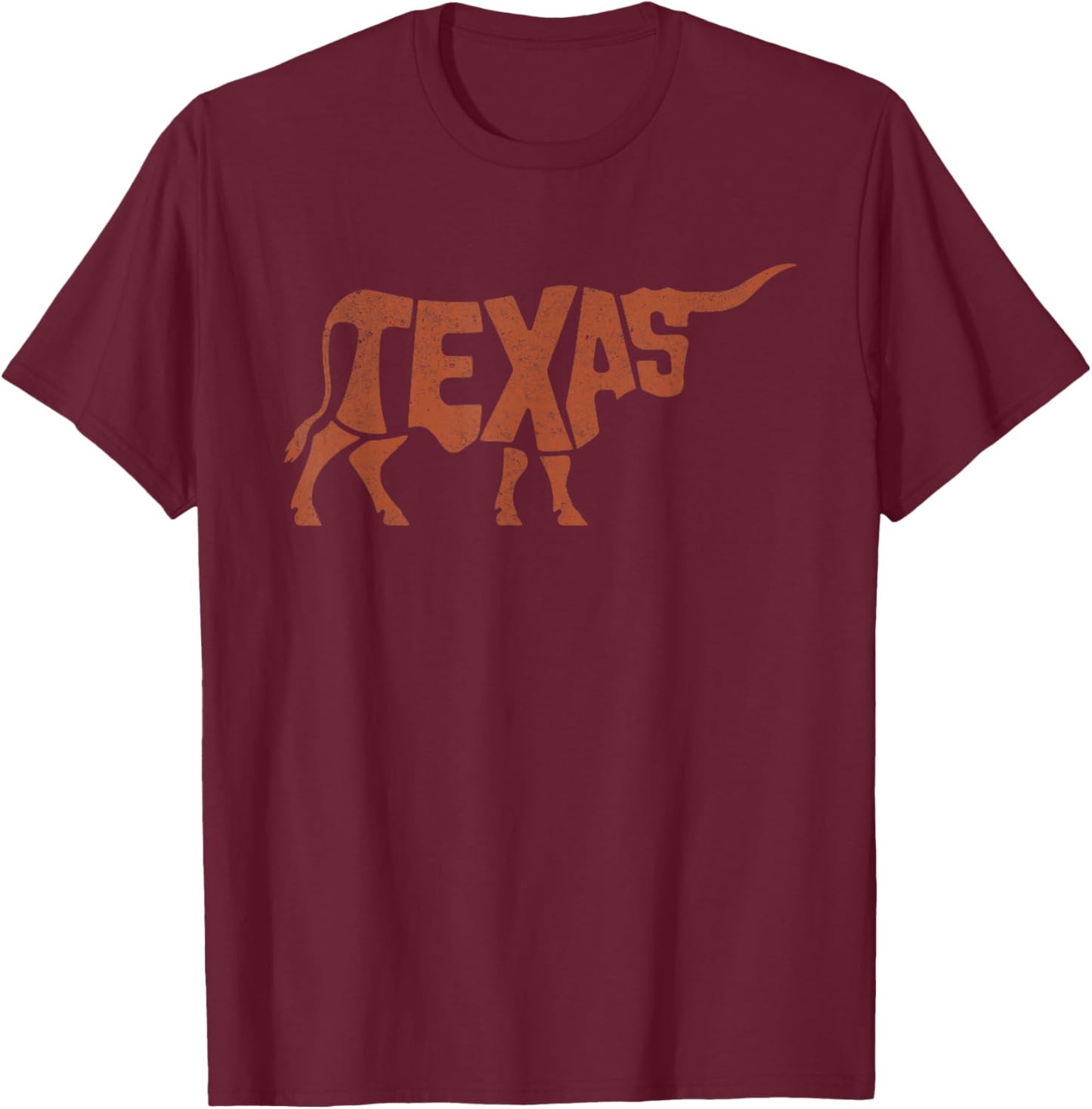 Texas Vintage Retro T-Shirt - T-Shirt | Maroon
