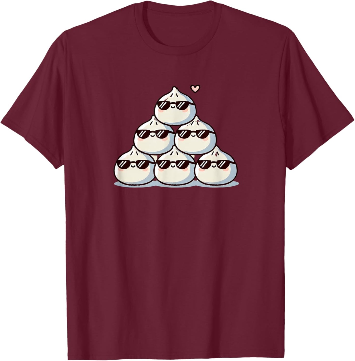 Kawaii Anime Bao Bun Ramen Sushi Kids T-Shirt - T-Shirt | Maroon