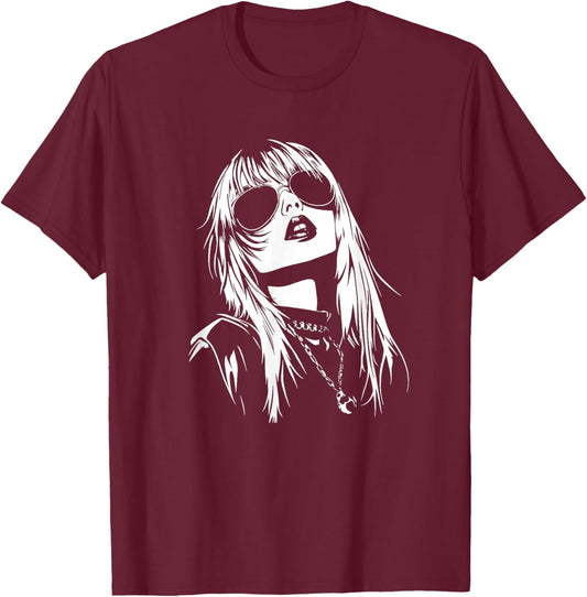 Anime Girl Aesthetic Soft Waifu Japanese Otaku T-Shirt - T-Shirt | Maroon