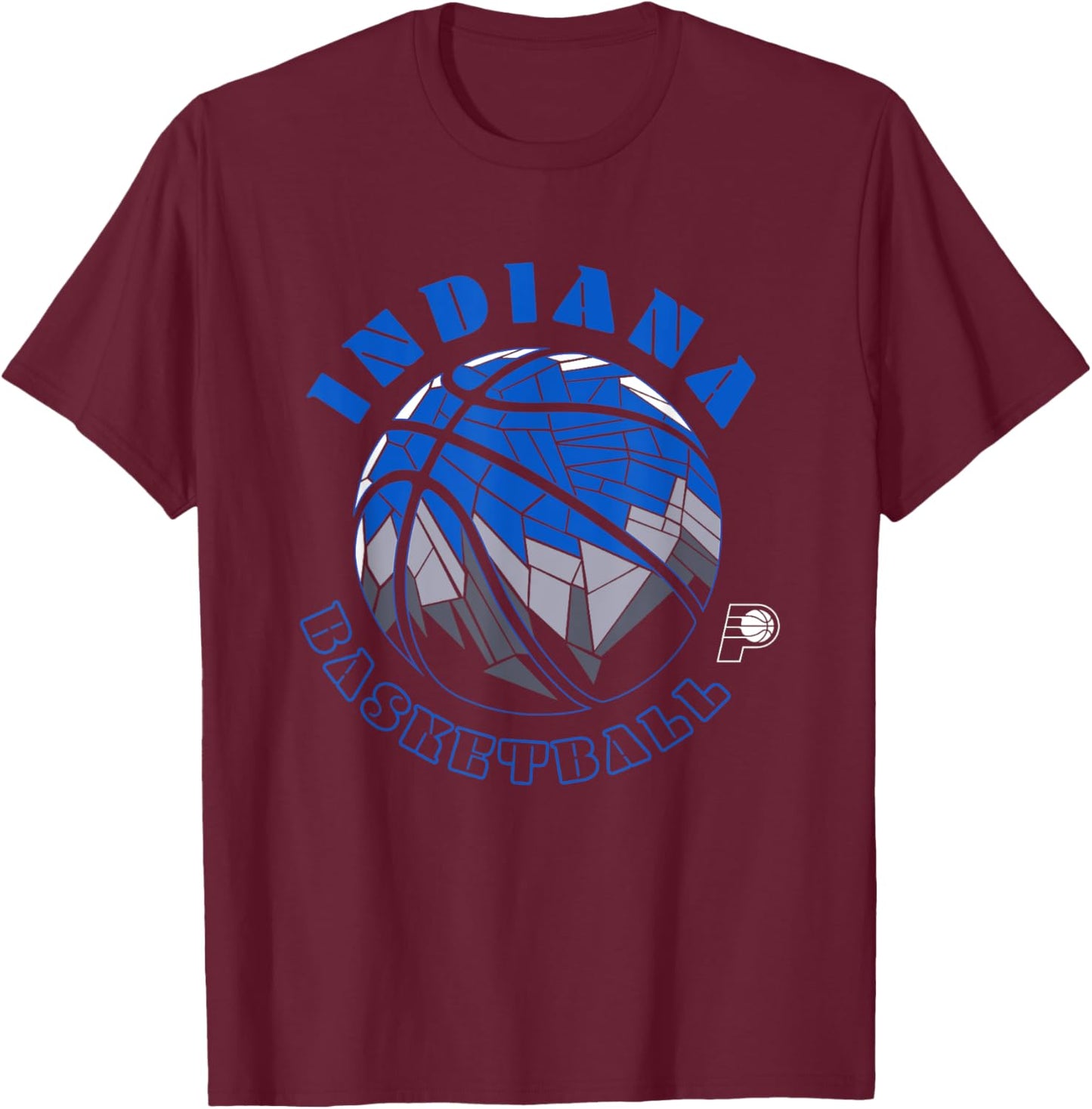NBA Indiana Pacers Neon Prism Basketball T-Shirt - T-Shirt | Maroon