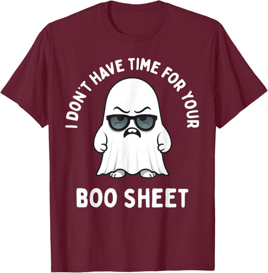 Boo Sheet Ghost Funny Halloween Costume Men Women T-Shirt - T-Shirt | Maroon