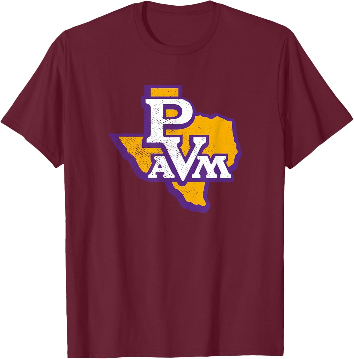 Prairie View A&M University Panthers State Shape T-Shirt - T-Shirt | Maroon