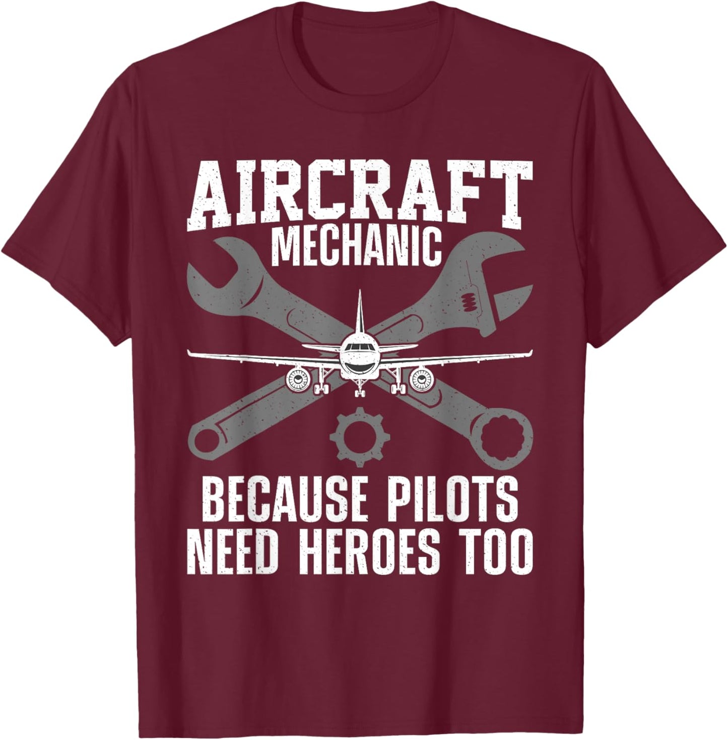 Cool Aircraft Mechanic Art Women Aircraft Technician T-Shirt - T-Shirt | Maroon