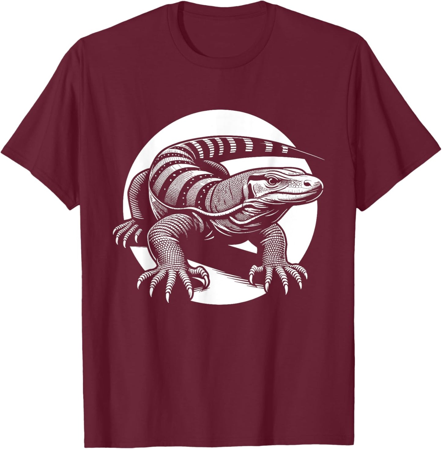 Komodo Dragon Monitor Lizard T-Shirt - T-Shirt | Maroon