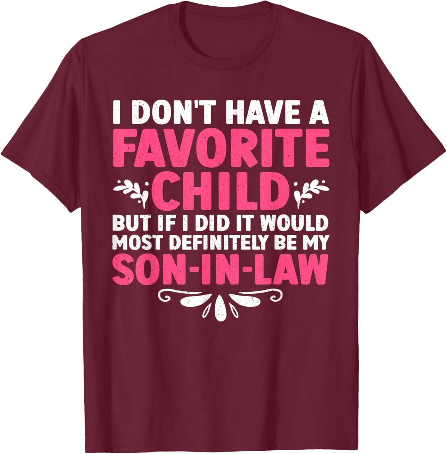 Mother In Law From Son In Law For Mom Women Mother In Law T-Shirt - T-Shirt | Maroon